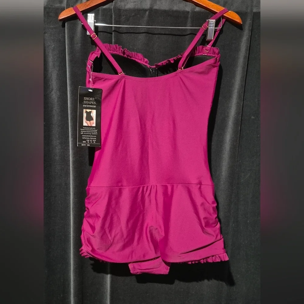 Elegant Magenta Chemise Bummy Control Bathing Suit